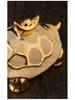 Gold-Plated Ceramic Turtle Figurine - Feng Shui Home Decor Ornament