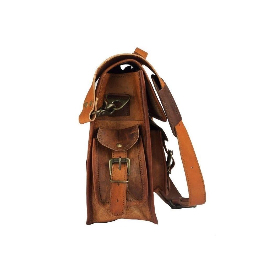 New Vintage Men  Leather Satchel Shoulder Laptop Bag Messenger Briefcase