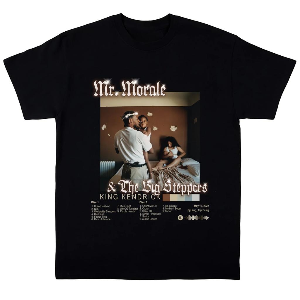 Kendrick Lamar Mr Morale the Big Steppers Album 100Cotton Shirt Unisex Y2k Hip Hop Summer Unisexs Short Sleeve Tshirt Fan Gift
