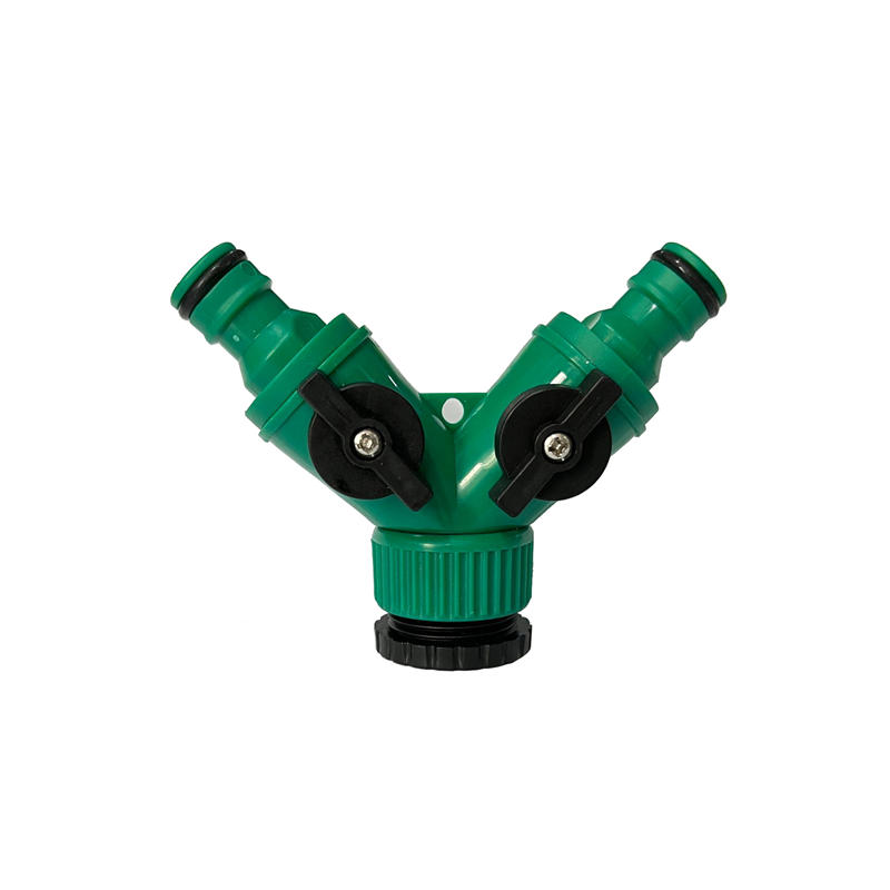 

Green Faucet Quick Water Distribution Connector Adjustable Y-shaped Three-way Switch Home Garden Valve Hose Pipe Splitter зелений