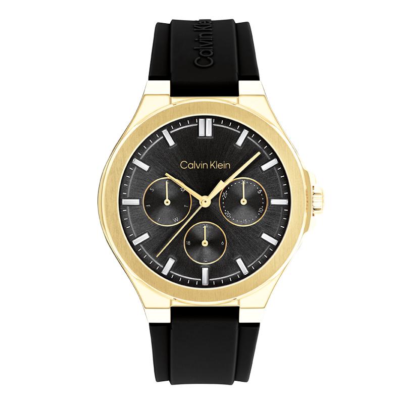 

Calvin Klein Quartz Watch Silicone Strap Black Dial Women watches 25100107CK Black