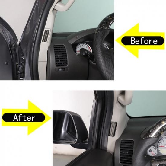 Glossy Piano Black A-pillar Air Vent Trim Sticker For Nissan Frontier 2005-21