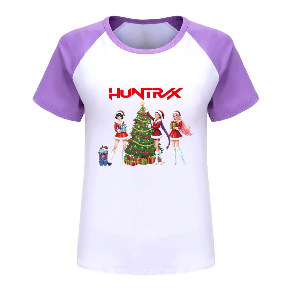 5085 Barn Flickor Jul Nyår Rumi Zoey Mira Tryck Raglan Kortärmad T-shirt