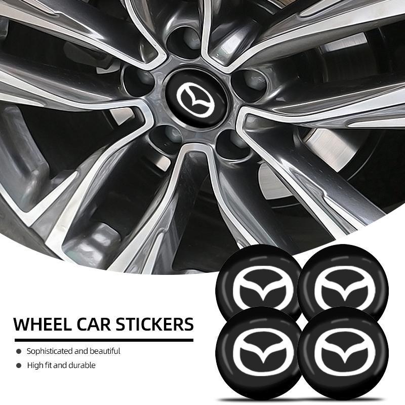 Für Mazda 3 Alexa CX30 CX-4 CX-30 CX9 CX7 CX5 CX-5 CX-8 CX-8 56/60mm Auto Reifen Rad Mittelkappe Nabenkappe Abzeichen Aufkleber Mittelkappe