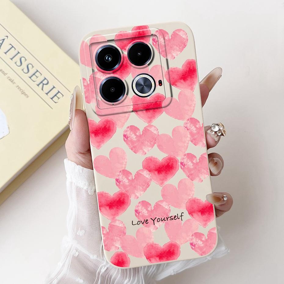 Beautiful Floral Phone Case For Infinix Note 40 4G / Note40 Pro / Note 40 Pro+ (40 Pro Plus) Soft Silicone Cover Bumpers