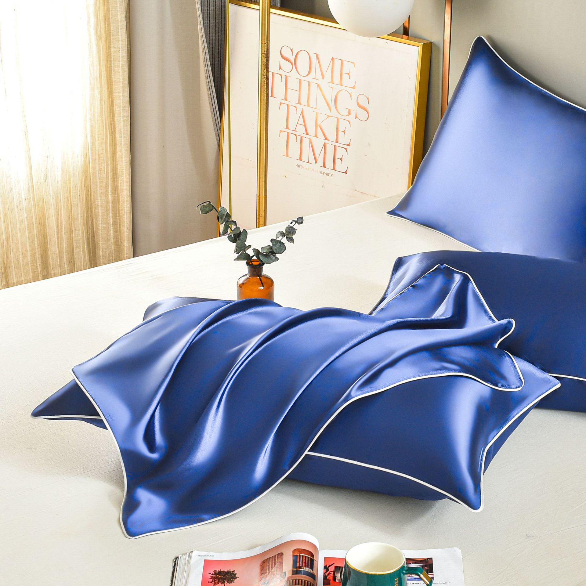 

Однотонная двусторонняя наволочка из тутового шелка - Мягкая и прохладная 48x74cm, Single