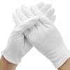 1 Pairs  Full Finger Men Women Etiquette White Cotton Gloves Waiters Drivers