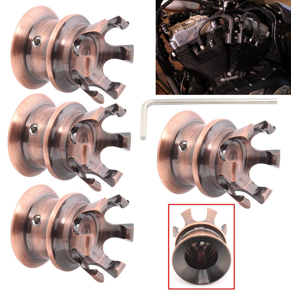 Motorcycle Spark Plug Head Bolt Cap Engine Topper Cover Crown For Harley Twin Cam Sportster XL883 Softail Dyna Big Twin 1340 Evo