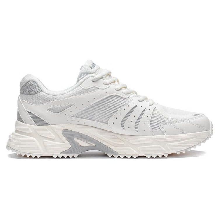 Li Ning Shiguang Durable Breathable Low-Top Running Shoes Women Sneakers White Gray ARXT006-3