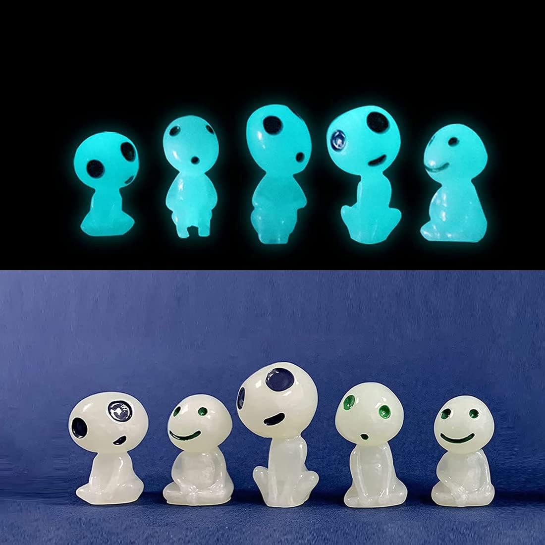 

Set of 10 Luminous Tree Elf Resin Tree Elf Fairy Movie Character Cute Collectible Luminous Micro Landscape Garden Decorations for Garden Glow in the