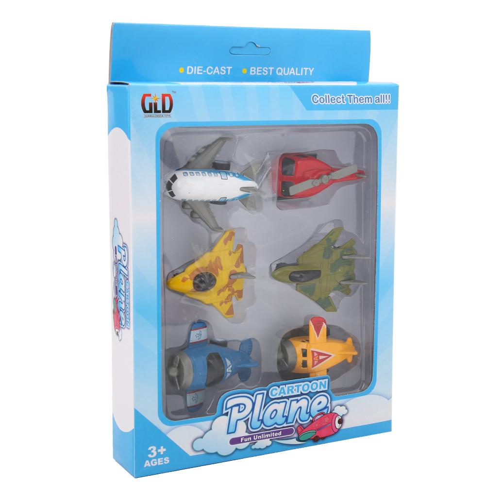 Mini Stimulation Alloy Plane Model Set Pull Back Toy Aircraft for Children Kid Gift