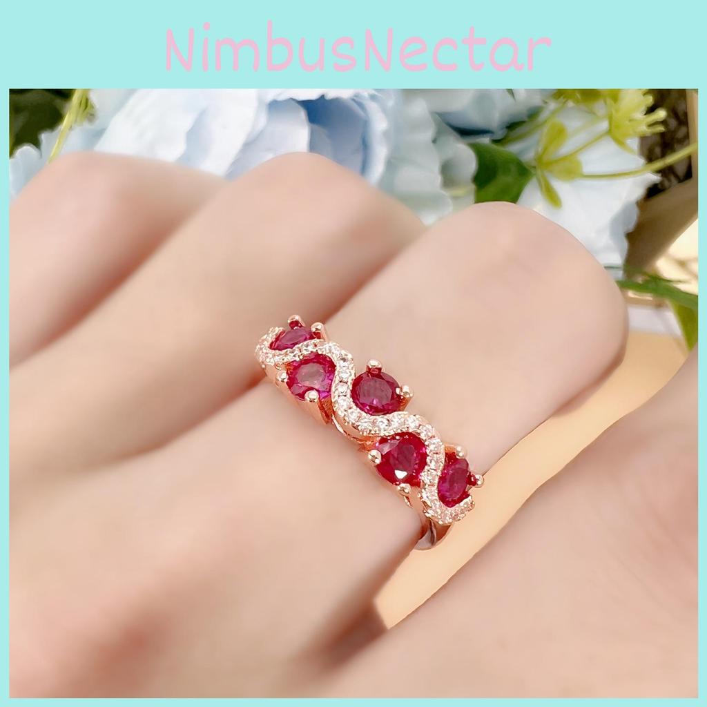 Bague Géométrique en Cuivre Tendance avec Design Entrelacé Torsadé et Pierres Précieuses en Zircon Ouverte Réglable