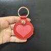 PU Leather Pet Hair Protector Keychain Heart Shaped Design Bag Hanging Decoration Lightweight Accessory For Keys