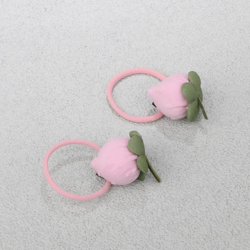 

Sweet Korean Plaid Strawberry Hair Tie - Gentle Elastic Band for Pigtails and Baby Hair Accessories
