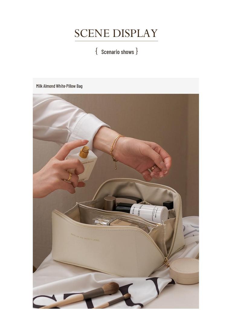 Portable Waterproof Accordion Makeup & Toiletry Bag - Large Capacity Travel Organizer