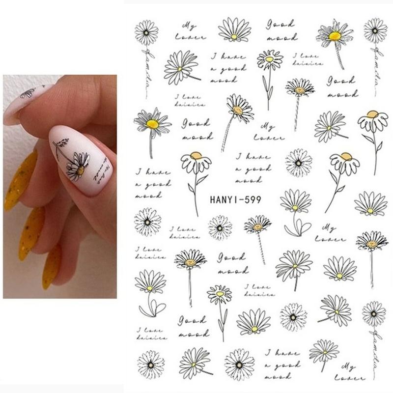 Zurück Kleber Aufkleber 3D Nagel Aufkleber Schwarz Weiß Geometrische Zeichnungen Designs Nagel Aufkleber Dekoration Für Nail Art Schönheit