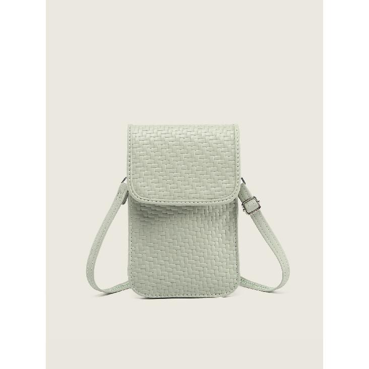 My First Half of My Life, Same Style Bag, Summer Vertical Woven Pattern Mobile Phone Bag, Small Shoulder Messenger Bag