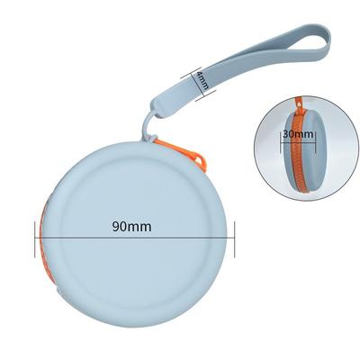 Circular Silicone Zero Wallet Portable Data Cable Earphone Silicone Storage Bag Jewelry Silicone Bag