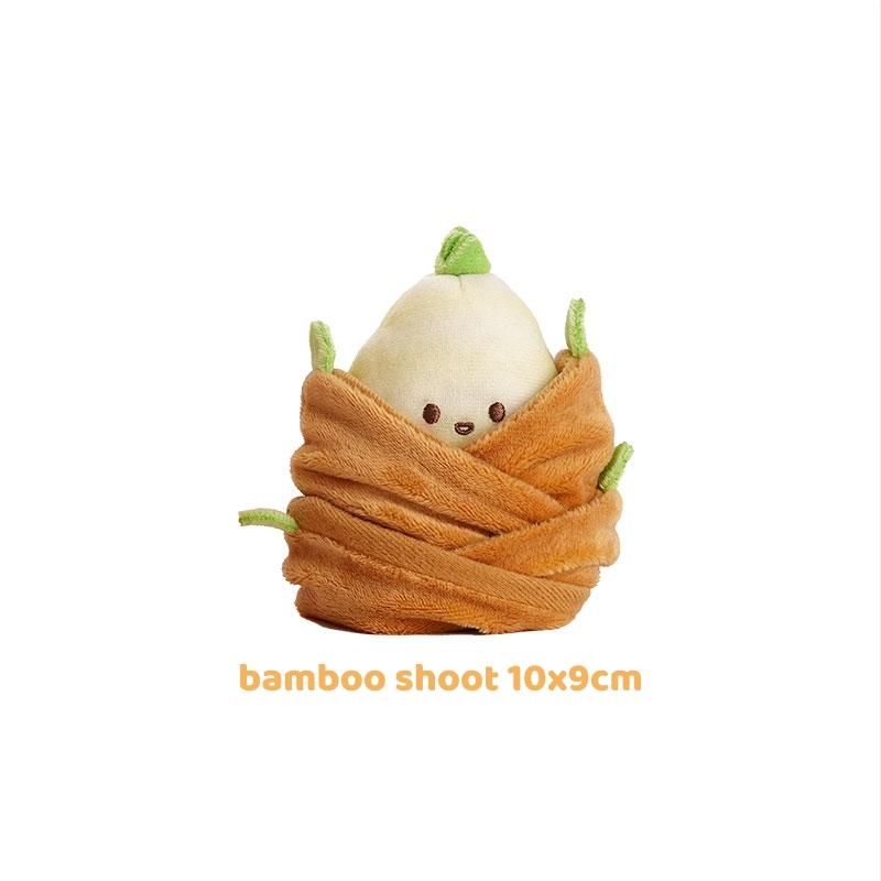 Cartoon Hotpot Food Plush Keychain Kawaii Bag Pendant Button Mushroom Crab Claw Hanging Ornament Food-Themed Toy Accessory Gift