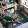 Roronoa Zoro Pattern Rug, Indoor/Outdoor Mat, for Picnic, Gameroom, Bedroom, Office, Living Room, Home Decor Carpet, Birthday Gift
