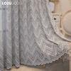 1PC LOZUJOJU Classic and Versatile Tulle Triangle Pattern Translucent Jacquard Sheer Curtain for Living Room Bedroom Balcony Window Home Decor
