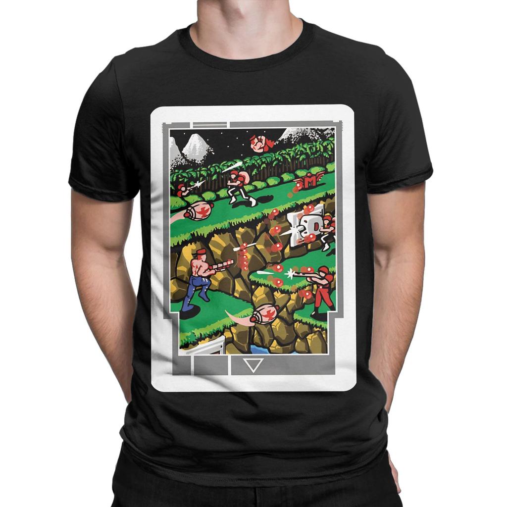 Contra Novelty Graphic 100 Cotton TShirt Contra NES Tops Tees For Unisex