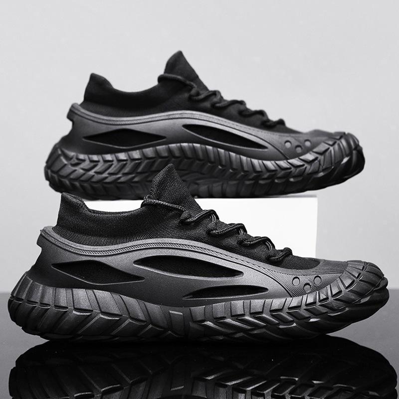2025 New Fly-woven Men's Shoes Spring and Summer Sports and Leisure Shoes Youth Trendy Shoes Men's Breathable Socks Shoes