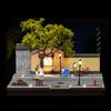 1/64 Scale Model Car Display Case Street View Diorama Decorative Box