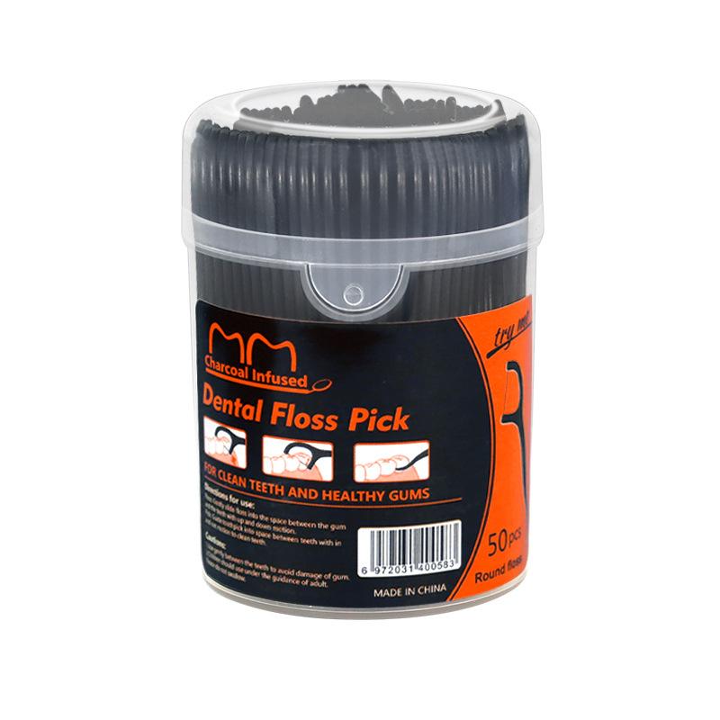 Bottle Containing 50 Disposable Toothpicks with Fine Thread