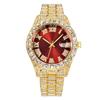 New Fashion Men's Steel Belt Quartz Watch Casual Business Calendar Full Drill Men's Watch Manufacturer