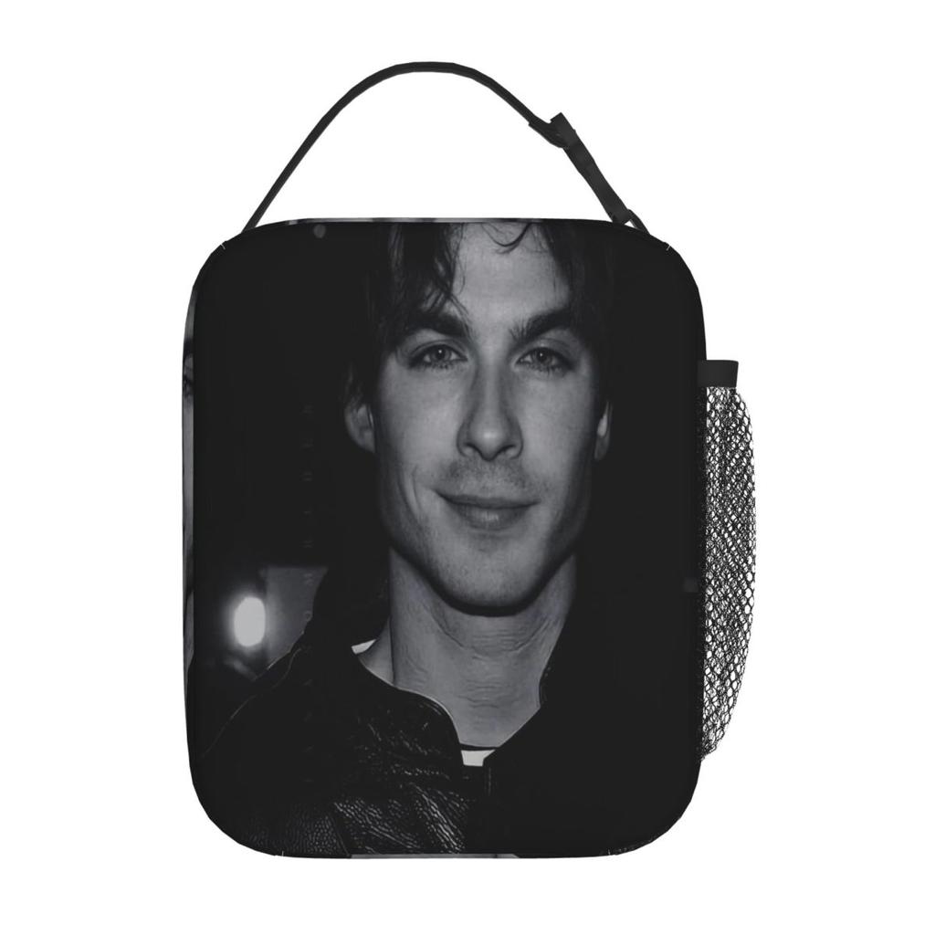 The Vampire Diaries Damon Salvatore TV Serie Lunchtas Werk Lunchbox Voor Meisjes Designer Thermische Tote Handtassen Koeltas