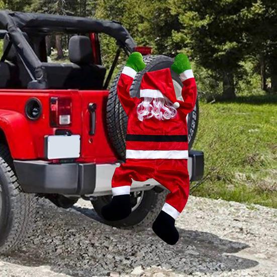 Christmas Pendant Decoration Festive Santa Claus Fleece Car Window Wall Decoration Christmas Party Supplies