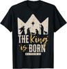 Retro Religious Christmas The King Is Born Christian T-Shirt
