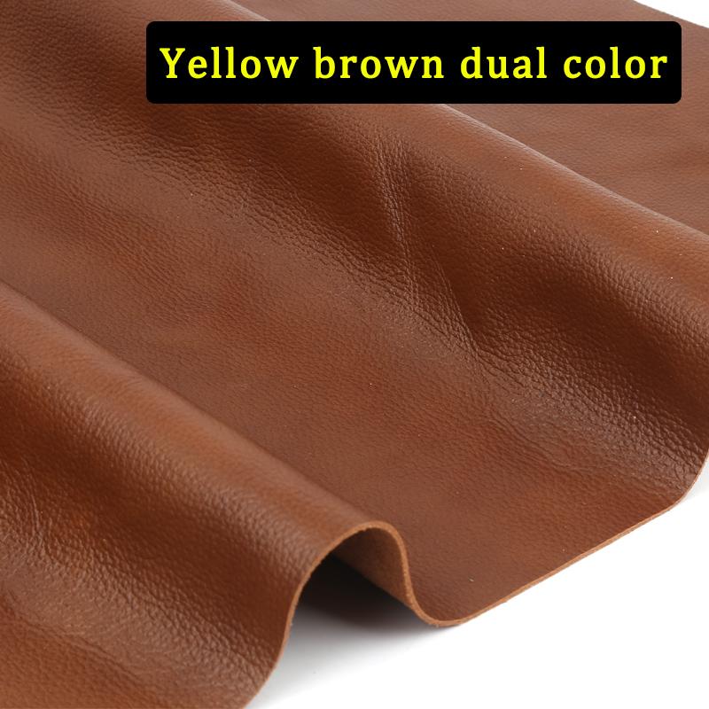 

1.0mm ultra-thin head layer cowhide leather material, yellow brown dual color leather sofa seat stool leather material, bedside 21x14cm