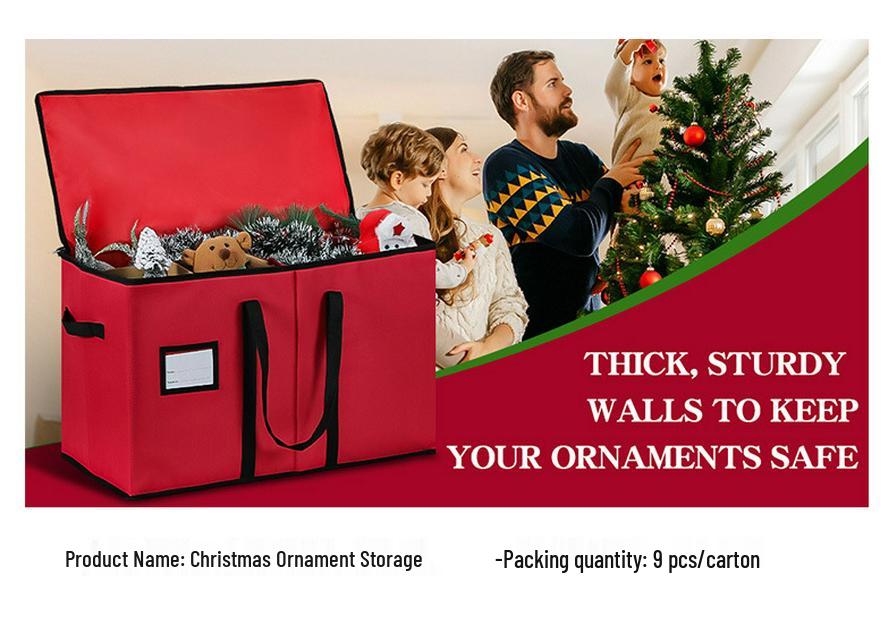Multifunctional Foldable Oxford Cloth Storage Box for Christmas Figurines
