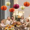 1 Stück Dickes Papier Waben Kürbis Dekorationen Mehrere Anlässe Langlebig 3D Halloween Kürbis Ornamente Partyzubehör 18cm+24cm