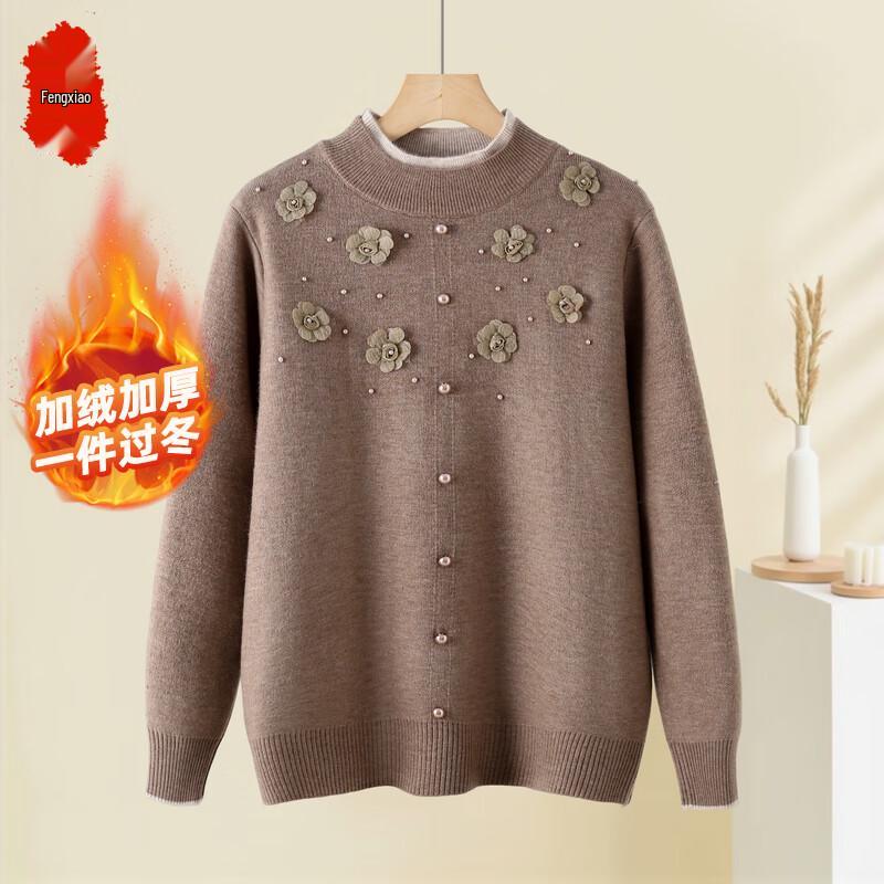 

Women s Elegant Winter Plush Knitted Sweater XL