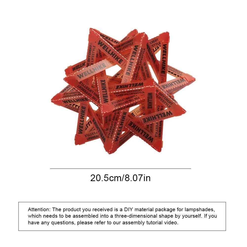 Outdoor Camping Light DIY Lampshade Waterproof Star Shape Lampshade Covers for Lights Pinecone Hollow Out Lamp Shade Star Decor