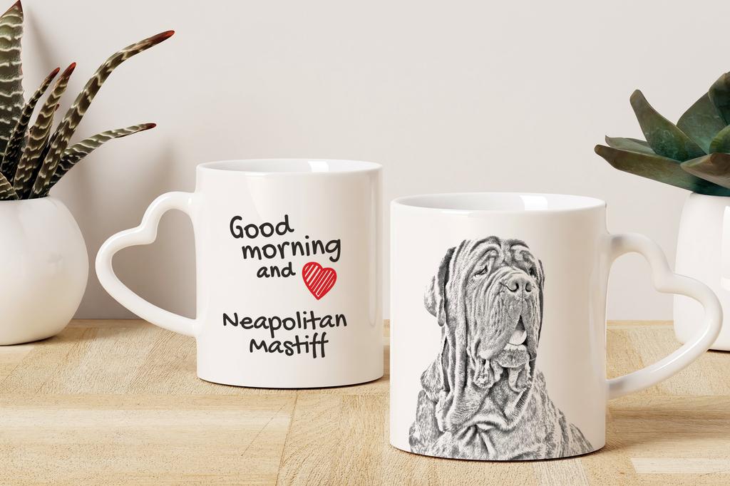Neapolitan Mastiff, Mastino Napoletano - Cup with a Dog, Adorable Cup with a Heart-shaped Handle, Universal Gift from the Art-Dog Brand
