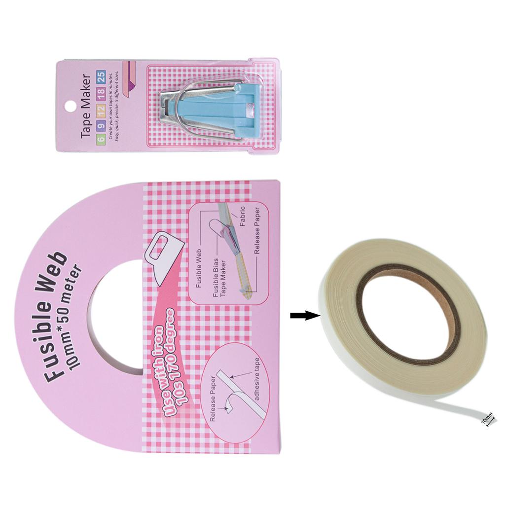 Fusible Bias Tape Maker and Iron On Bias Binding Tape For Creative Sewing Dressmaking 1.64ft Long Fusible Bias Tape