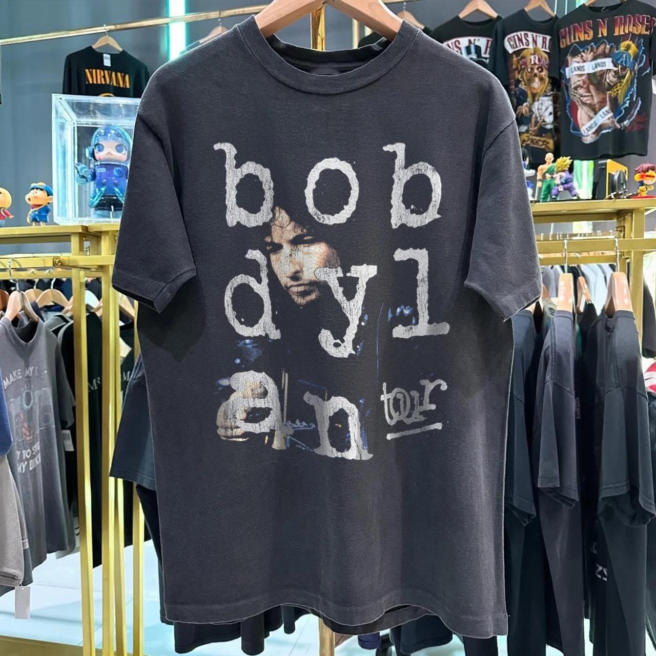 1992 Bob Dylan Never Ending Tour Aged T-Shirt Black S 4XL