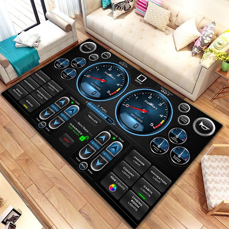 Car Dashboard Motorcycle HD Printed Polyester Area Rug Yoga Mat Carpet for Living Dining Dorm Room Bedroom Home Decor Alfombra