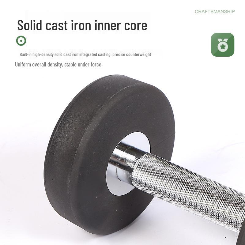 Non-Slip Rubber-Coated Cast Iron Dumbbell for Gym & Home Training