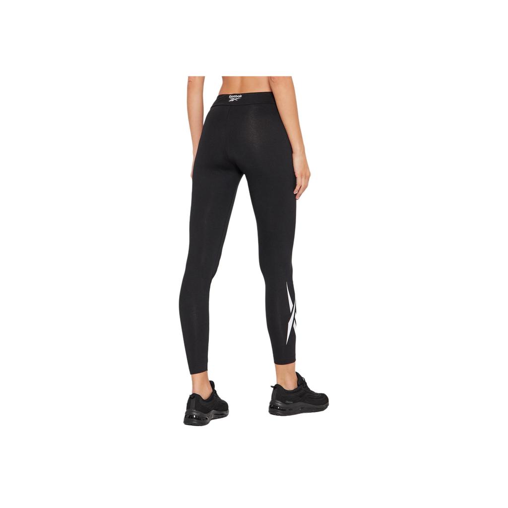 Reebok Solid Color Logo High Waist Sports Pants Women Bottoms Black H41357