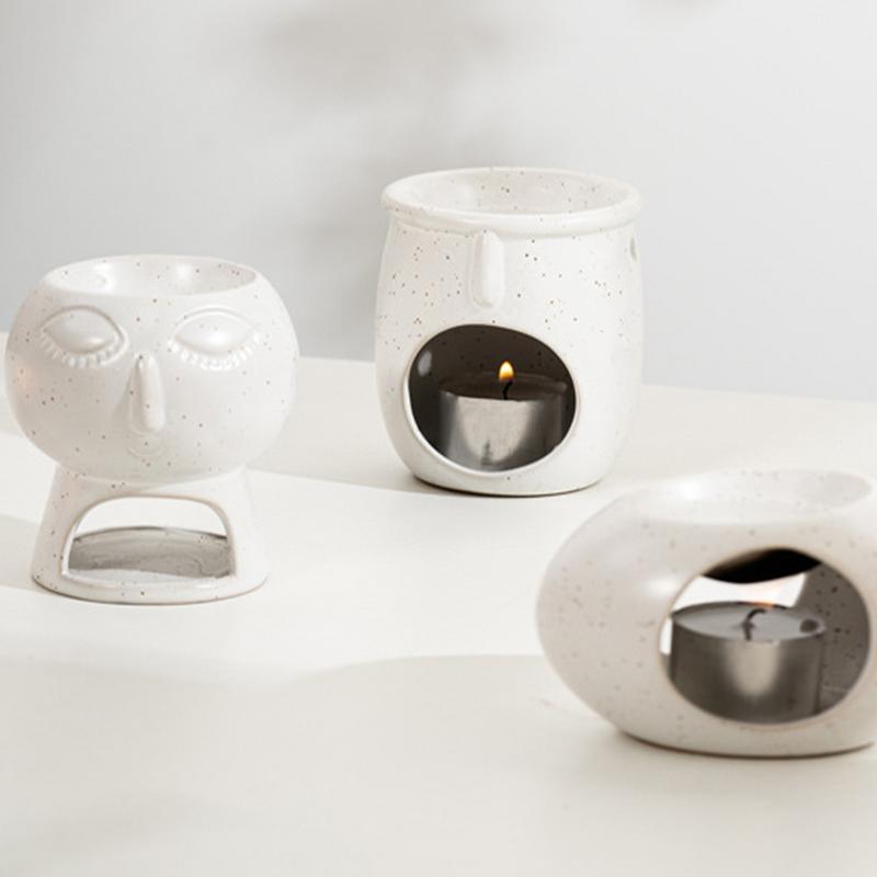 Ceramic Aromatherapy Essential Oil Burner Creative Cartoon Aromatherapy Burner Candle Incense Burning Home Decor Christmas Gifts