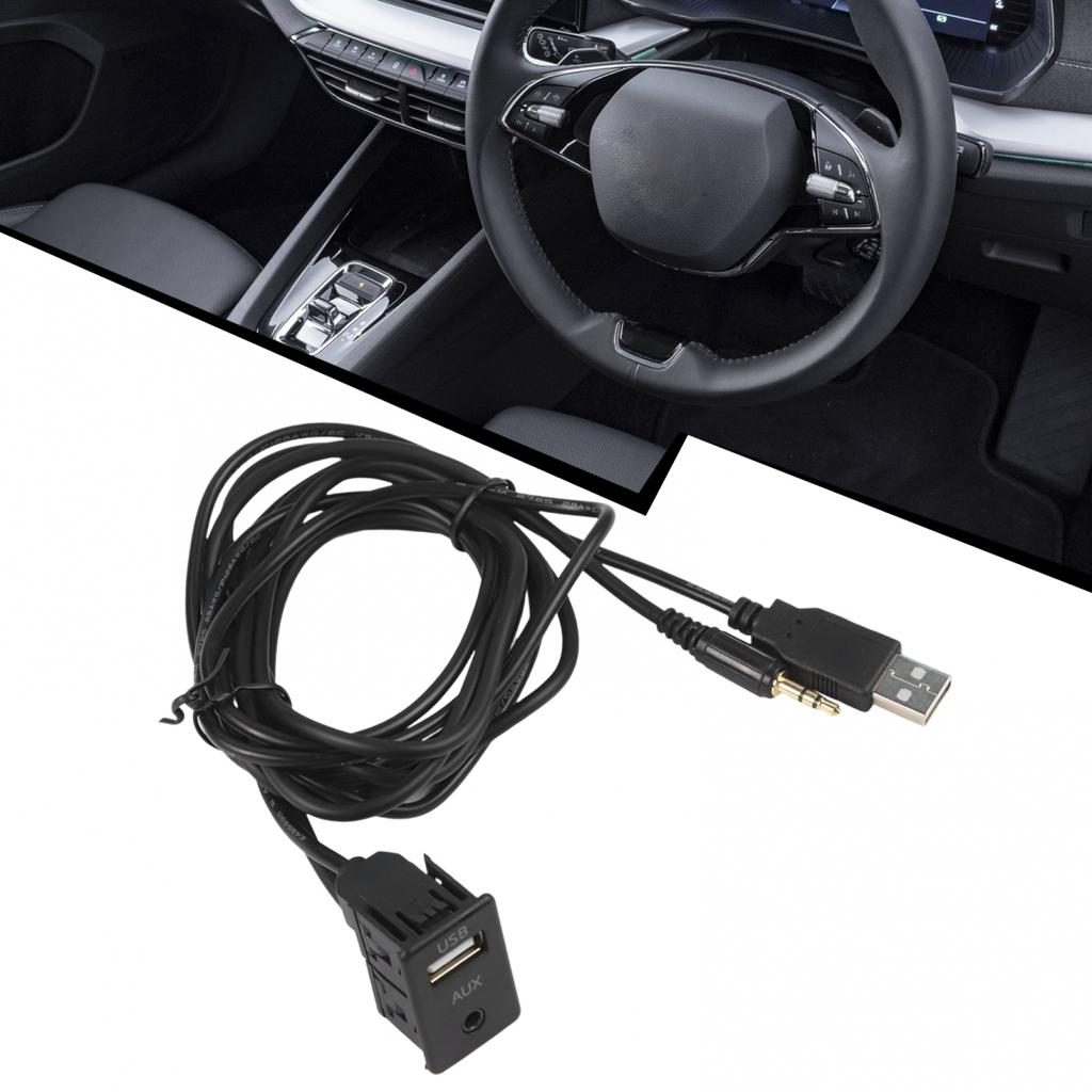 Car AUX USB Adapter Dash Mount USB Socket Anti-Corrosion Properties