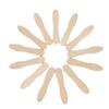 Disposable Individually Wrapped Bamboo Ice Cream Spoons, 7.5cm