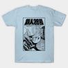 Men Black Print T-shirt Gigantor Tetsujin 28 T28 No-Cut Transfer Paper Print Cotton Tshirt