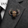 Animal Brooch Accessory Colorful Rhinestone Owl Pin, Bird Shape Lapel Pin for Suit Dress Scarf Hat Bag Decoration, Clothing Gift Men Women Jewelry