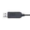 Sanwa Supply USB Cable for Skype Headset, Omnidirectional, Fabric-Coated Durability, Compatible, MM-HSU09BK